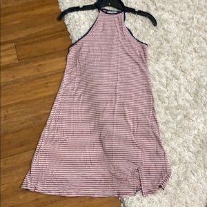 American Eagle White/navy/red striped dress.